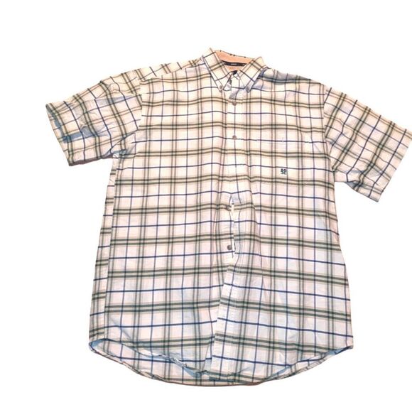 🛍️ MENS 20X SIZE LARGE SHORT SLEEVE BITTON UP COLLARED SHIRT - Picture 1 of 3